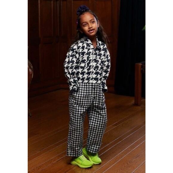 Adidas x IVY Park Halls of Ivy 3 Stripes Houndstooth Jumpsuit Child 9/10 - Picture 2 of 6